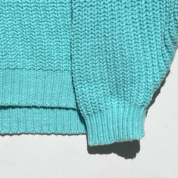 FREE PEOPLE Women’s RARE In Too Deep Turtleneck Sweater Aqua Blue Size Small - Picture 5 of 8